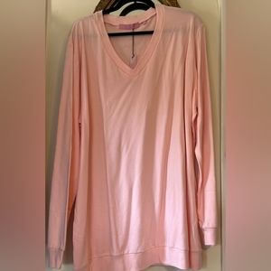Peach/pink Regnax long-sleeved t shirt, women's size 3x, pink/peach
